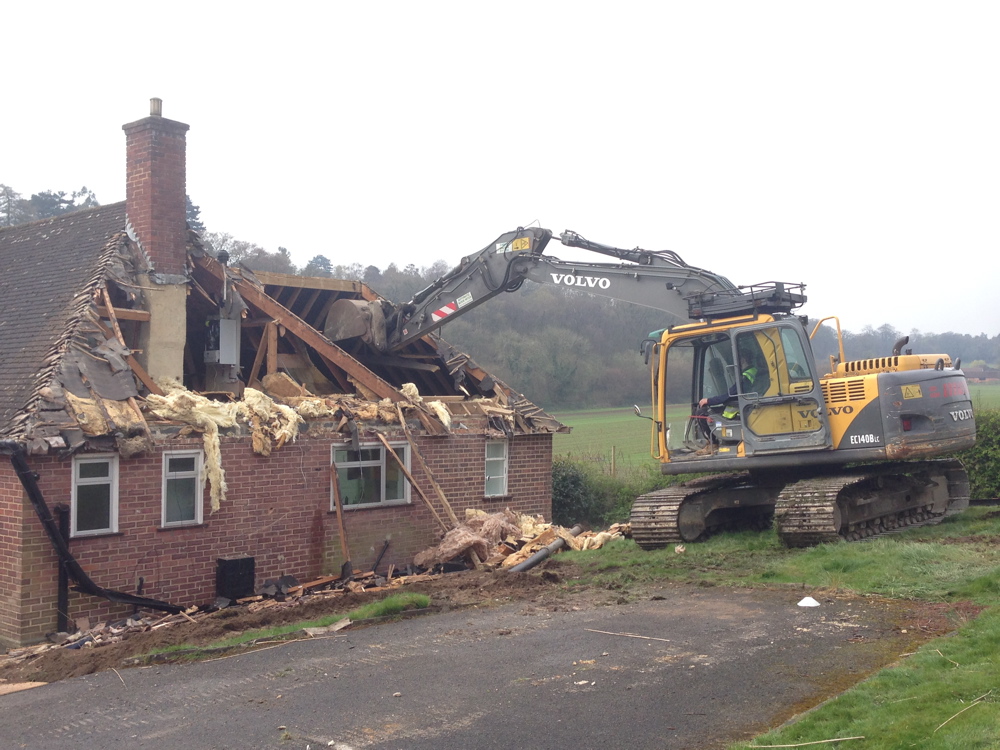 Demolishing the roof