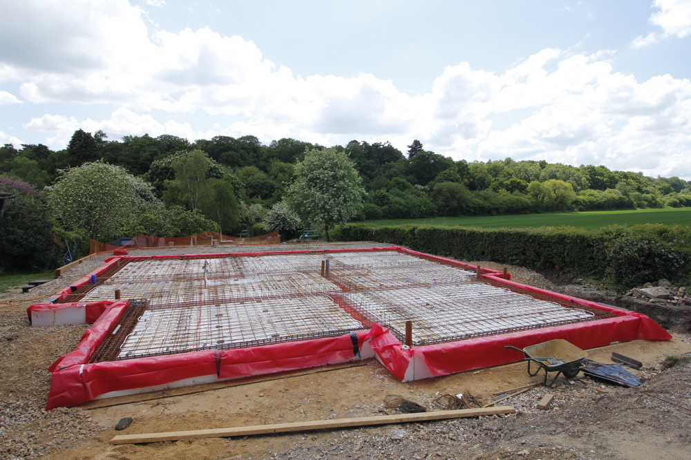 Slab ready for concrete pour