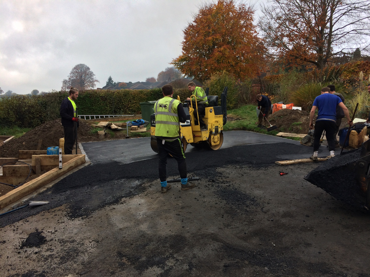 Rolling the hot tarmac