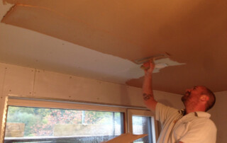 Plastering ceiling