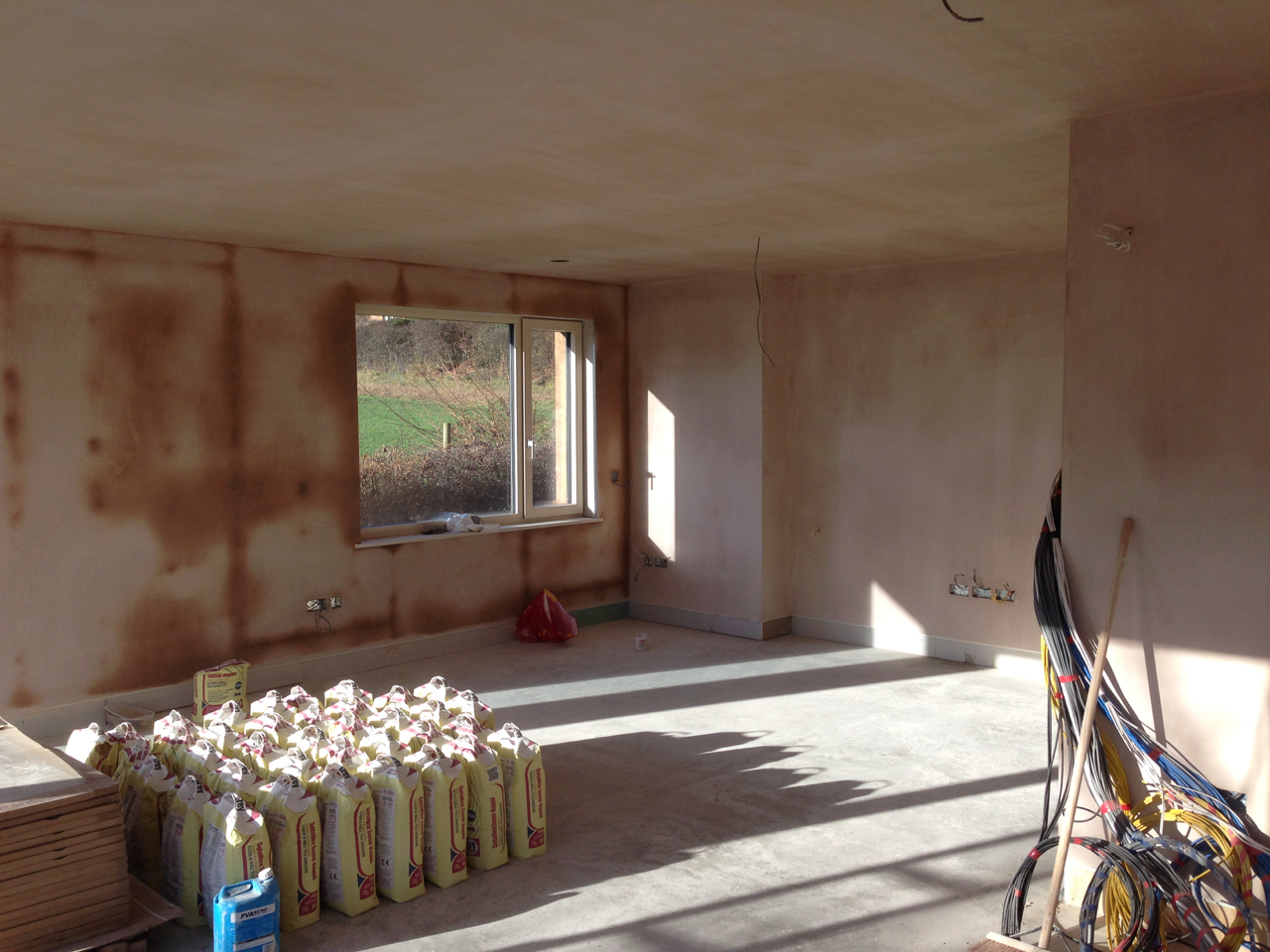 Plaster drying out