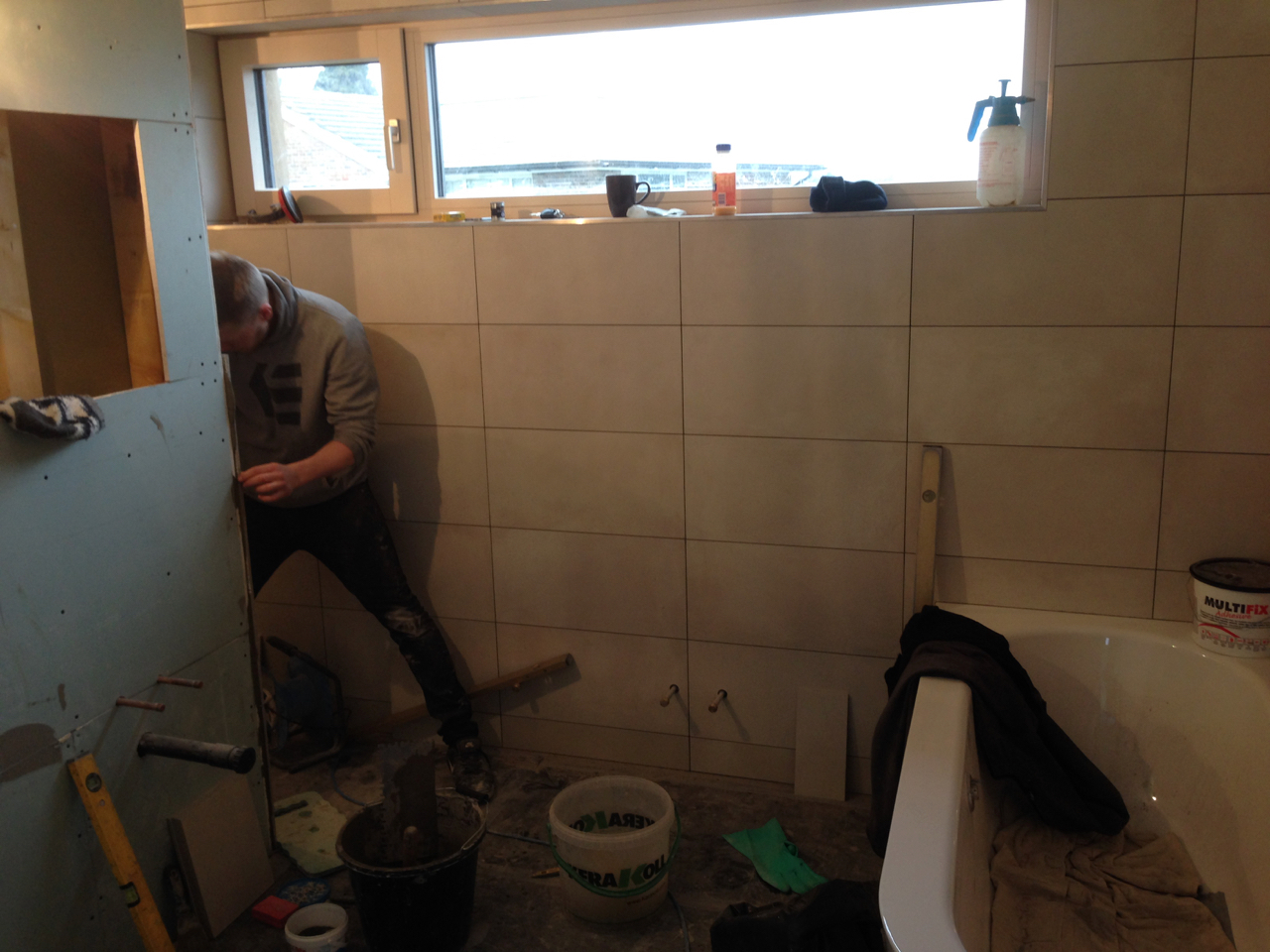 Bathroom tiling