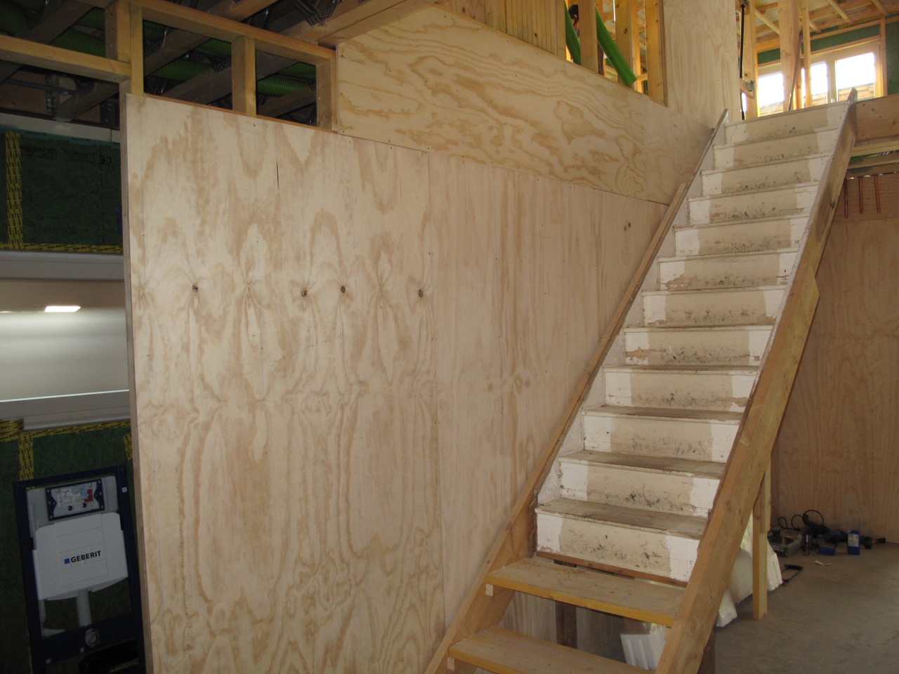 12mm ply to side of stair