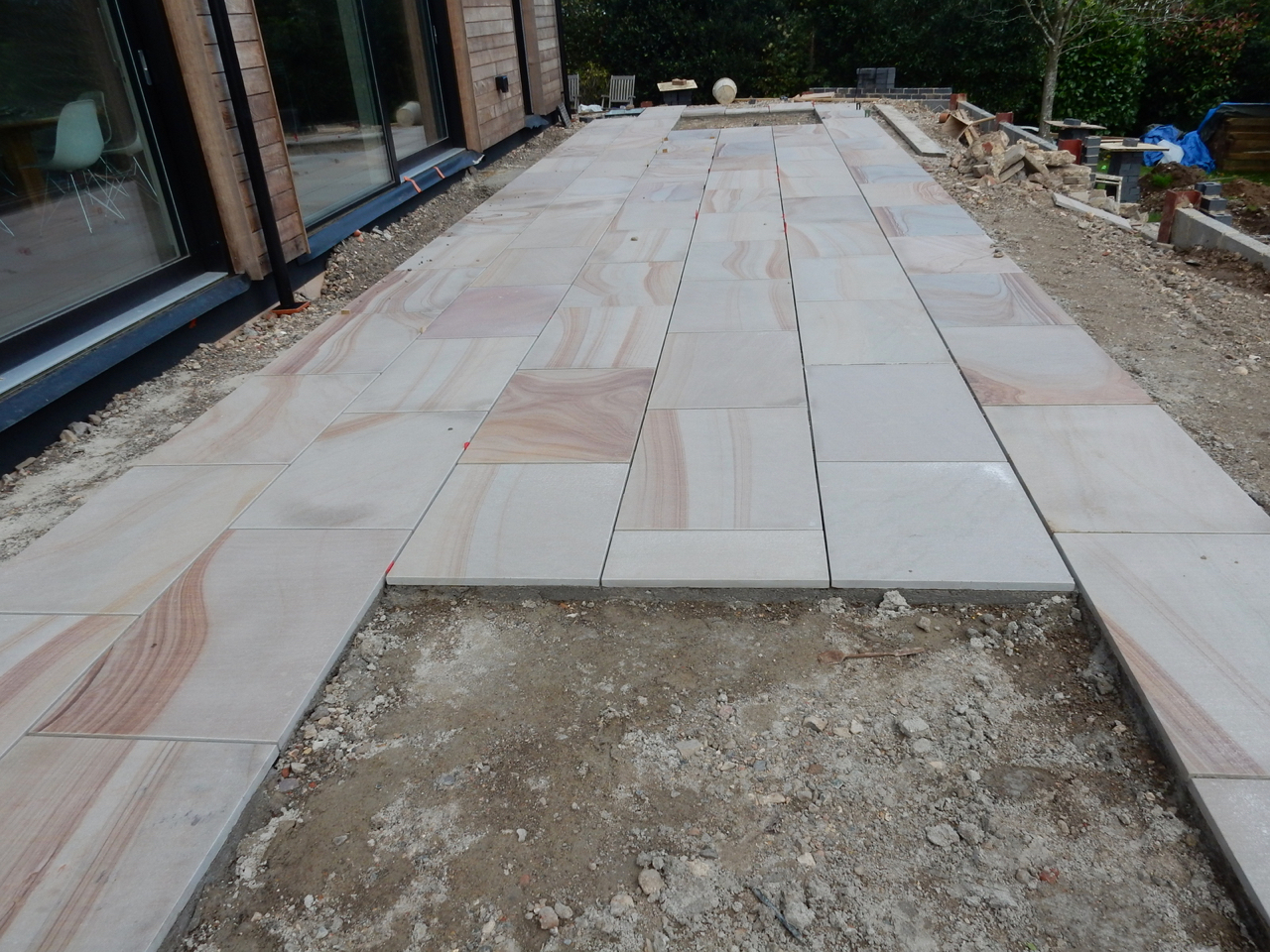 Sandstone paving